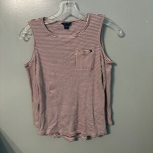 Tommy Hilfiger Striped Long Sleeve Cold Shoulder Red White (Girls Large 12/14)